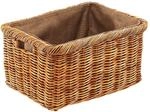 Kobolo Holztrage f&uuml;r Kaminholz Rattan Lacak mit abnehmbarem Leinenstoff