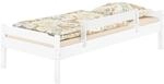 Erst-Holz Einzelbett Bettrahmen 90 x 200 cm Kiefer Wei&szlig; Massiv Modell 31 mit