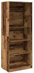 vidaXL Kleiderschrank Altholz-Optik 80x50x200 cm Holzwerkstoff