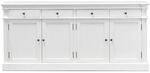 ebuy24 Amaretta Sideboard Antik Wei&szlig; Antik Patiniert mit 4 T&uuml;ren und 4...
