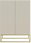 Selsey Highboard Veldio 90 cm Greige mit Goldenen Beinen