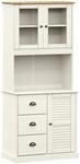 vidaXL Highboard VIGO Wei&szlig; 78x40x175 cm Massivholz Kiefer 3188305