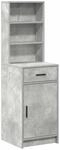 vidaXL Highboard Betongrau 40 x 40,5 x 135 cm Holzwerkstoff 865076