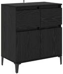 vidaXL Sideboard mit Schubladen Schwarz Eichen-Optik 60 x 35 x 70 cm 881220