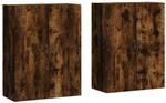 vidaXL Wandschr&auml;nke 2 Stk R&auml;uchereiche Holzwerkstoff 3197894