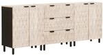 vidaXL Sideboard 3 Stk Wei&szlig;e Gewaschene Oberfl&auml;che 180 x 33 x 75 cm 3310029