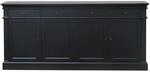 ebuy24 Amaretta Sideboard mit 4 T&uuml;ren und 4 Schubladen Antik Schwarz