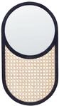 Beliani Wandspiegel BALEAL Naturfarben Beige Schwarz 2x30x56