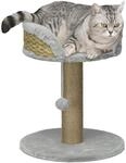 PawHut Kratzbaum Spanplatte Polyester Grau 40L x 40B x 49H cm