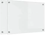 vidaXL K&uuml;chenr&uuml;ckwand 2 pcs Transparent 70 x 50 cm Geh&auml;rtetes Glas 3415531