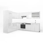 Vicco Fame-Line Eckk&uuml;che Wei&szlig; 227 x 60 cm ohne Arbeitsplatte ohne E-Ger&auml;te