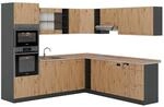 Vicco R-Line Eckk&uuml;che Artisan Eiche/Anthrazit 237 x 247 cm AP Eiche ohne E-Ger&auml;te