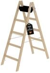 PROREGAL Sprossen-Stehleiter Holz 2 x 5 Sprossen