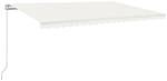 vidaXL Markise Manuell Einziehbar 500x350 cm Creme 3069017