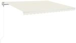 vidaXL Automatische Markise mit LED & Windsensor 400x350 cm Creme 3068992