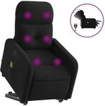 vidaXL Elektrischer Massagesessel mit Aufstehhilfe Schwarz Stoff Modell 13
