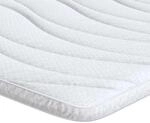 vidaXL Matratzenauflage Wei&szlig; 180 x 200 cm Strickstoff 4106421