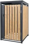 ML-Design M&uuml;lltonnenbox f&uuml;r 1 Tonne 240L 68x80x116,3 cm Anthrazit-L&auml;rchenoptik
