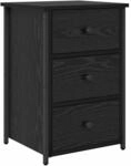 vidaXL Nachttisch mit Schubladen Schwarze Eiche 40 x 36 x 60 cm 871261