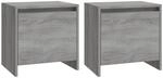 vidaXL Nachttische 2 Stk Grau Sonoma 45x34x44,5cm Holzwerkstoff