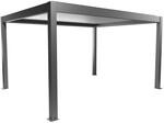 Biohort Pergola 4,5 m x 3,5 m Quarzgrau-Metallic/Silber-Metallic