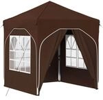 vidaXL Pop-Up Partyzelt 192 x 192 x 245 cm Braun 42019841