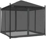 vidaXL Pavillon mit Netzw&auml;nden Anthrazit 2,93x2,93 m Stahl 368435