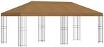 vidaXL Pavillon mit Seitenw&auml;nden 6 x 3 m Beige Polyester und Stahl 190 3375982