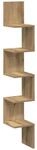 vidaXL Wand-Eckregal Artisan-Eiche 20x20x127,5 cm Holzwerkstoff 856615