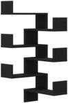 vidaXL Wandregal 2 Stk Schwarz Eichen-Optik 40 x 40 x 49,5 cm 862653