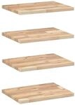 vidaXL Schweberegale 4 Stk 40x30x2 cm Massivholz Akazie Unbehandelt 3279366
