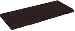 vidaXL Wandregal Dunkelbraun 120x50x2-6cm Massivholz Eiche Behandelt 363817