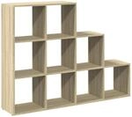 vidaXL Raumteiler-B&uuml;cherregal 3 Stufen Sonoma-Eiche 137,5x29x103,5 cm 857978
