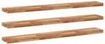 vidaXL Schweberegale 3 Stk 120x20x4 cm Massivholz Akazie &Ouml;lbehandelt 3279593