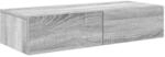 vidaXL Wandregal mit Schubladen Grau Sonoma 80x33x17 cm Holzwerkstoff 859982