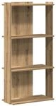 vidaXL B&uuml;cherregal 3 B&ouml;den Artisan-Eiche 60x30x120 cm Holzwerkstoff 860273