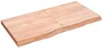vidaXL Wandregal Hellbraun 120x60x2-6 cm Massivholz Eiche Behandelt 363699
