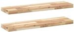 vidaXL Schweberegale 2 Stk 100x20x4 cm Massivholz Akazie Unbehandelt 3279428