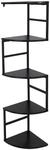 MCW Eckregal O99 5 Ebenen Industrial Metall Melamin 128x30x30cm Schwarz