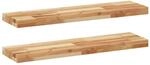 vidaXL Schweberegale 2 Stk 80x20x4 cm Massivholz Akazie &Ouml;lbehandelt 3279584
