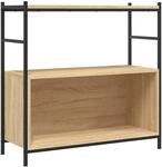 vidaXL B&uuml;cherregal Sonoma-Eiche 80x30x78,5 cm Holzwerkstoff und Eisen