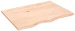 vidaXL Wandregal 80x60x2 cm Massivholz Eiche Unbehandelt 363551