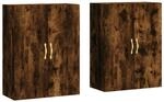 vidaXL Wandschr&auml;nke 2 Stk R&auml;uchereiche 69,5x34x90 cm 3195608