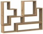 vidaXL Wandregal Wandmontiert Artisan-Eiche 96 x 12 x 64 cm 879640