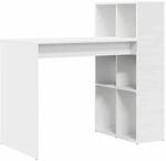 vidaXL Tisch mit Regal Wei&szlig; 108 x 55 x 103,5 cm Holzwerkstoff 869458