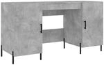 vidaXL Schreibtisch Betongrau 140x50x75 cm Holzwerkstoff 829560