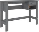 vidaXL Schreibtisch HAMAR Dunkelgrau 110x40x75 cm Massivholz Kiefer 340458