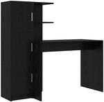vidaXL Schreibtisch 2-Tlg Schwarz Eichen-Optik 3337290