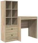 vidaXL Schreibtisch mit Schubladen 2-Tlg Sonoma-Eiche 3337347