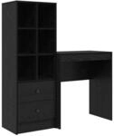 vidaXL Schreibtisch mit Schubladen 2-Tlg Schwarz Eichen-Optik 3337306